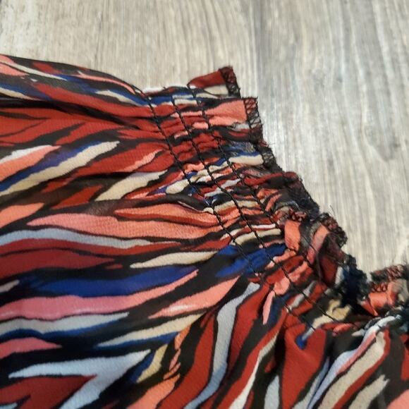 Premise 1x women's multicolor sheer blouse - Picture 5 of 11